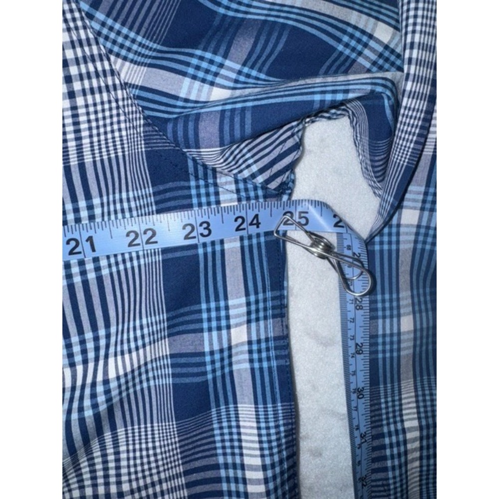 3BIRD Wyoming Mens XL Ranchester LS Plaid Long Sleeve Western Shirt Blue Snap - Picture 8 of 12